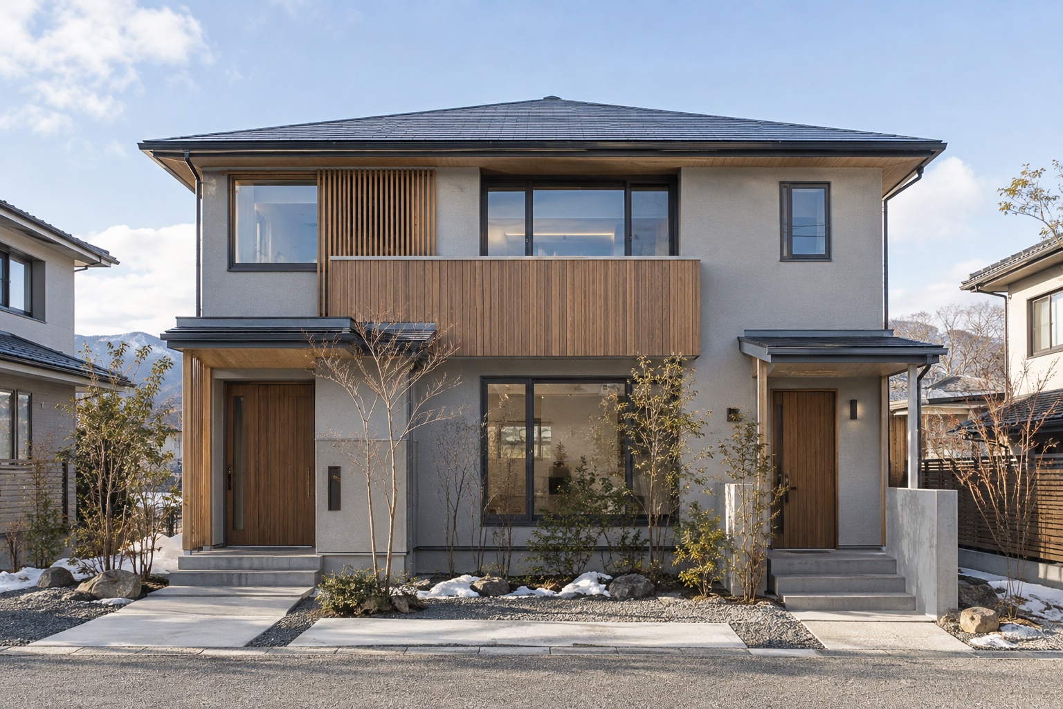二つの玄関を備えた住宅の参考イメージ